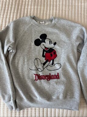 Disney Grey Mickey Graphic Crewneck Sweatshirt